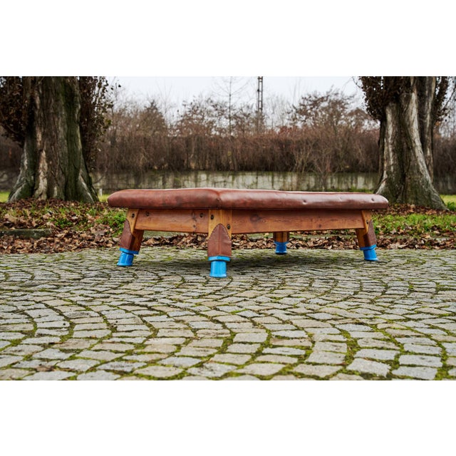 Large Gym Table in Leather, 1930 For Sale - Image 4 of 10