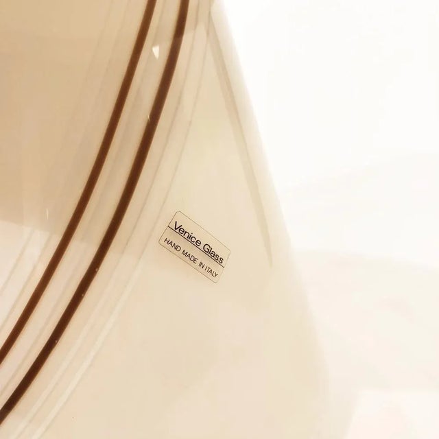 Italian Murano Glass Table Lamp by Venini, 1970s For Sale - Image 6 of 11