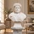 1900 - 1909 White Bust of a Roman Emperor, 20th Century, Marble For Sale - Image 5 of 10