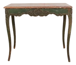 Regency Period Painted Game Table with Marble Top, Early 19th Century