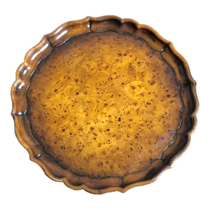 Vintage English-Style Burl Wood Waiter / Serving Tray