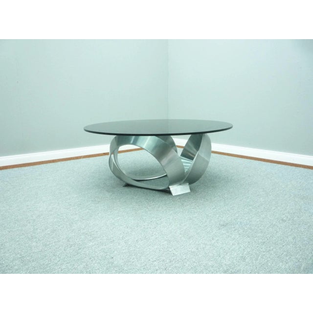 Metal Aluminium Coffee Table by Knut Hesterberg for Ronald Schmitt, 1960s For Sale - Image 7 of 7