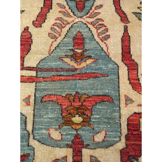 Hand Knotted Indo Heriz Tribal Motif Rug - 8'x 10' For Sale - Image 9 of 18