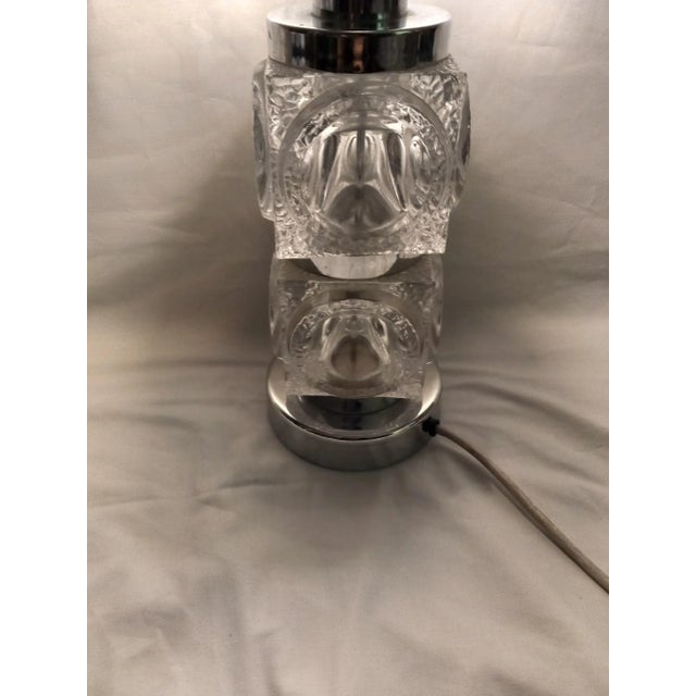 Ice Glass Table Lamp by Peill & Putzler, 1970s For Sale - Image 4 of 14