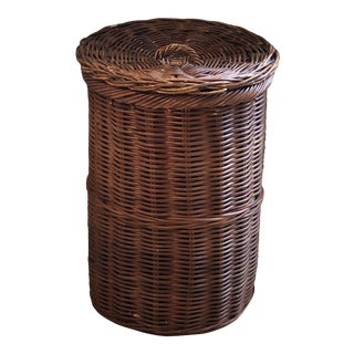 Rustic Wicker Hamper / Storage Basket For Sale