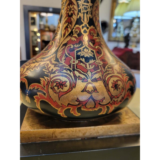 Bramin Møbler Late 20th Century Bradburn Gallery Hand Painted Table Lamp For Sale - Image 4 of 6