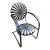 Mid 20th Century Francois Carre Petite Cantilever Iron Rocking Chair, Attributed For Sale
