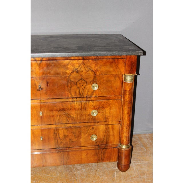 19th Century Empire Commode with Half-Column For Sale - Image 10 of 14