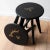 Not Yet Made - Made To Order Face Design Black Stained Ash ASSY Stool by Mademoiselle Jo For Sale - Image 5 of 7