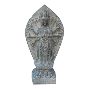 Chinese Stone Standing Multi-Hands Kwan Yin Tara Bodhisattva Statue