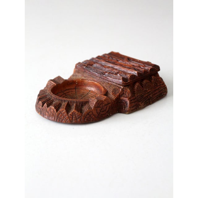 1950s Vintage 1950s Multi Products Faux Bois Dresser Box and Ashtray For Sale - Image 5 of 15