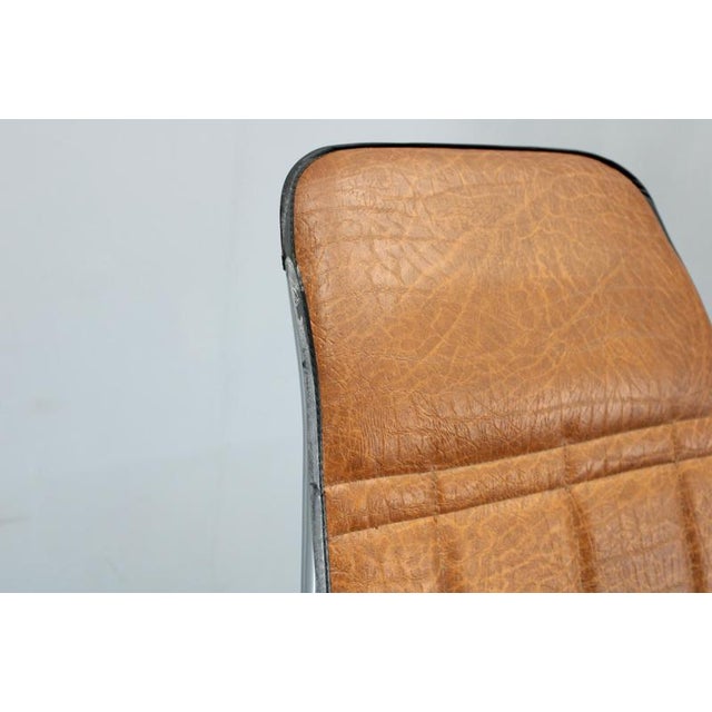 Vintage Italian Folding Lounge Chair in Leatherette, 1970s For Sale - Image 8 of 18