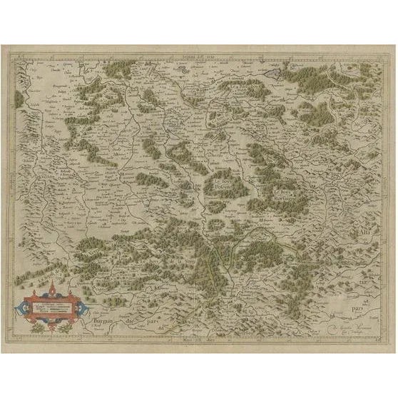 Antique Map of the Southern Lorraine Region attributed to Mercator, 1625 For Sale - Image 5 of 5