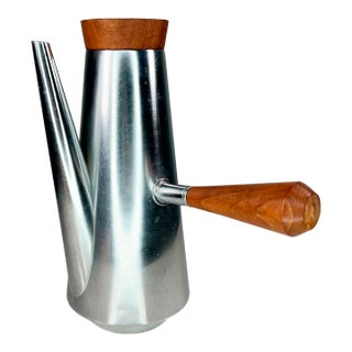 Alessi Stainless Steel Coffee Pot, Mid-Century Modern, 1960s For Sale