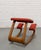 1970s Mid Century Modern Westnofa Balans Variable Kneeling Chair – Original Norwegian Ergonomic Bentwood Chair in Red Upholstery For Sale - Image 5 of 8