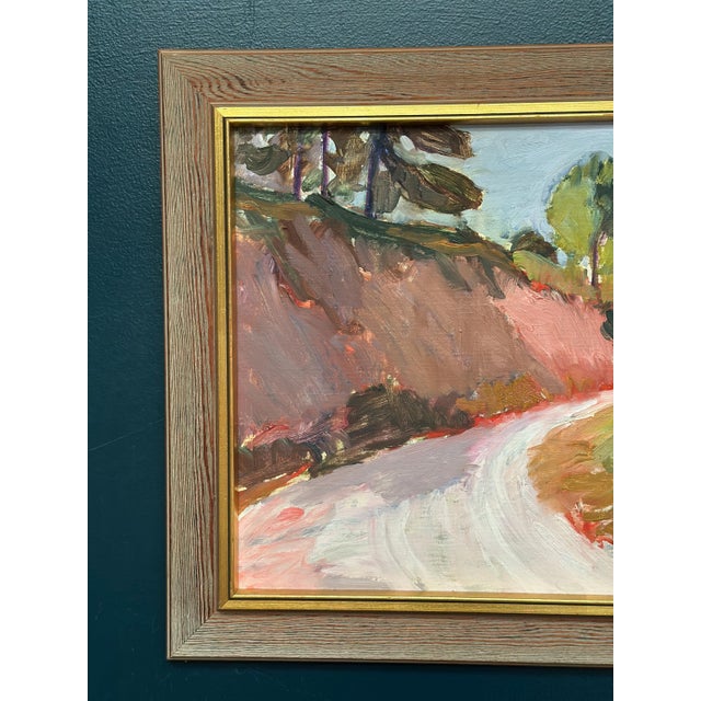 Original Vintage Danish Oil on Canvas – “Varm dag, Frankrike” (Warm Day, France) by Bente Bjerregaard – Signed & Dated...