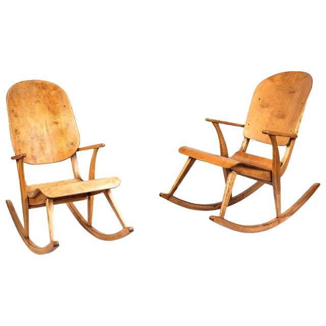 1940s Vintage Rocking Chairs By Ilmari Tapiovaara A Pair Chairish