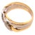 18 Karat Two Tone Gold Twist Ring with Round Diamonds 0.18 Total Diamond Weight. Size 4.5 4 grams total weight.