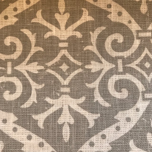 Quadrille French Damask Gray on Tint Fabric Chairish