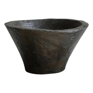 Large Antique 19th Century Wabi Sabi Bowl in Wood, 1890s For Sale