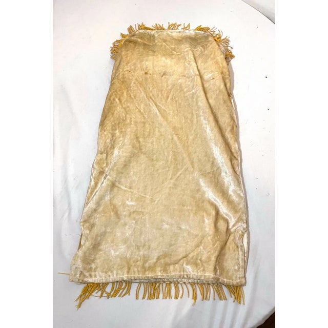 Textile Rare Antique Hand Embroidered Judaica Jewish Memorial Torah Mantel Scroll Cover For Sale - Image 7 of 12