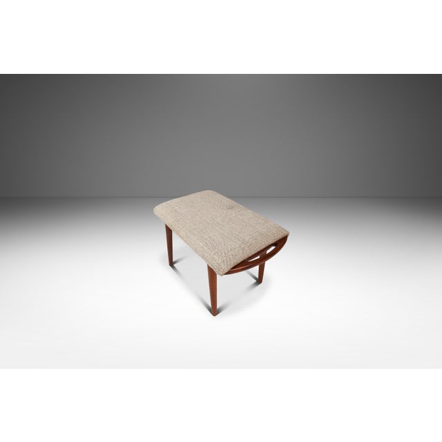 Danish Mid-Century Modern Foot Stool / Ottoman in Solid Teak Styled After Hans Wegner in Teak, C. 1980s For Sale - Image 4 of 14