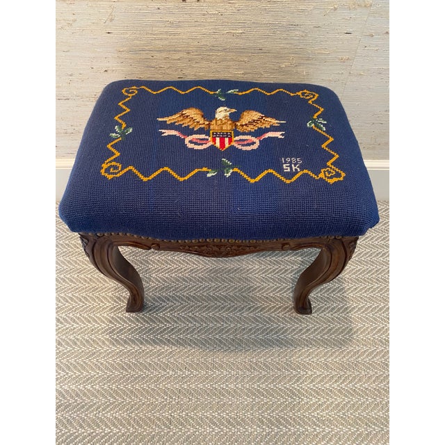 1980s Needlepoint Bench For Sale In New York - Image 6 of 6