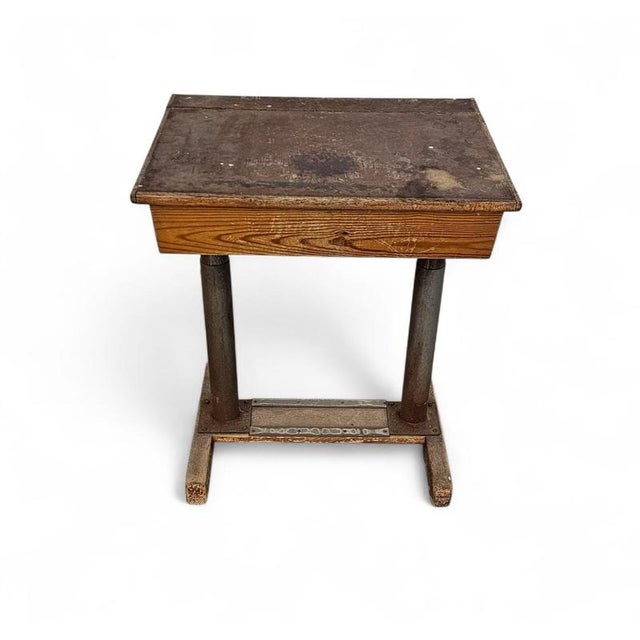 20th Century Adjustable School Chair and Table from Grythyttan, Set of 2 For Sale - Image 6 of 18