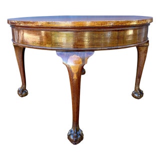 20th Century Queen Anne Spanish Walnut Round Side Table, 1920 For Sale