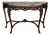 Early 20th Century French Regency Carved Walnut Console Table with Polychrome details and marble top For Sale
