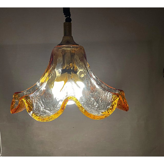 Murano Glass Tulip Pendant Light, 1960s For Sale - Image 6 of 10