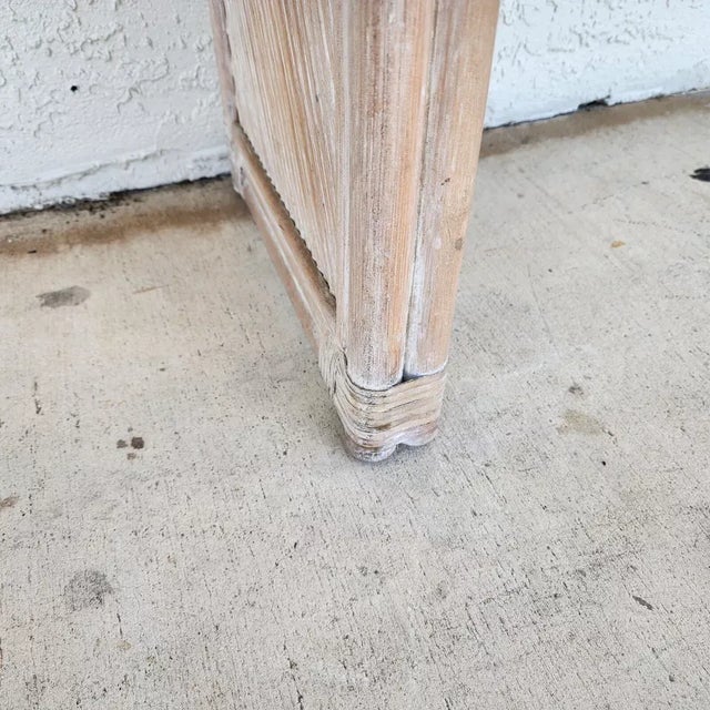 Bamboo Waterfall Console Sofa Table Low Profile For Sale - Image 11 of 11