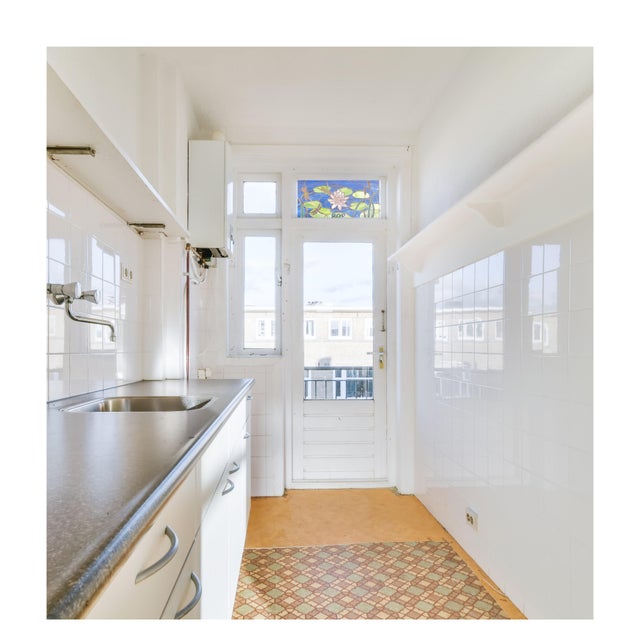 Metal Artisan Stained Glass Transom Window Panel, Chesapeake Marsh 28" X 14" For Sale - Image 7 of 8