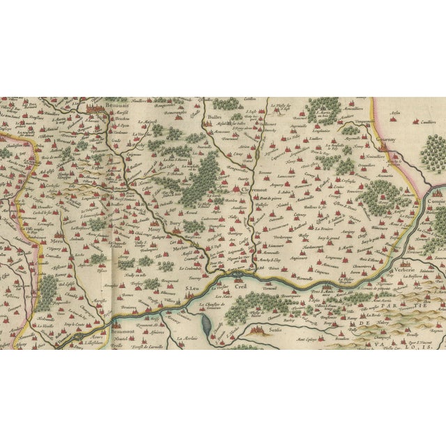 Willem Janszoon Blaeu, Map of Beauvais, Picardy, France, 1642 For Sale - Image 10 of 11