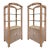 1980s Tessellated Stone, Pencil Reed Etageres, Bookcases, Pair For Sale