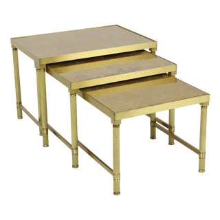 Vintage Nesting Tables in Brass and Copper, 1950s, Set of 3 For Sale