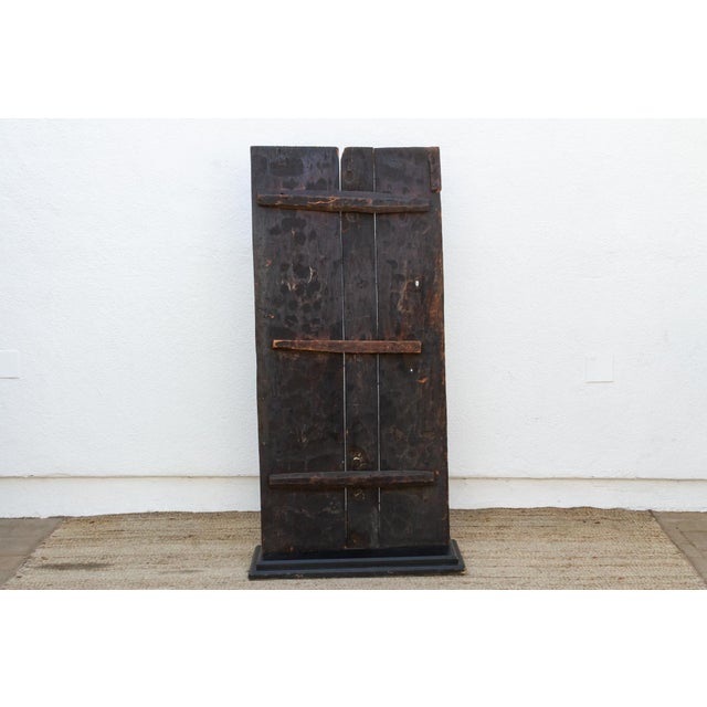 Brown Finely Engraved Antique Nupe Door For Sale - Image 8 of 9