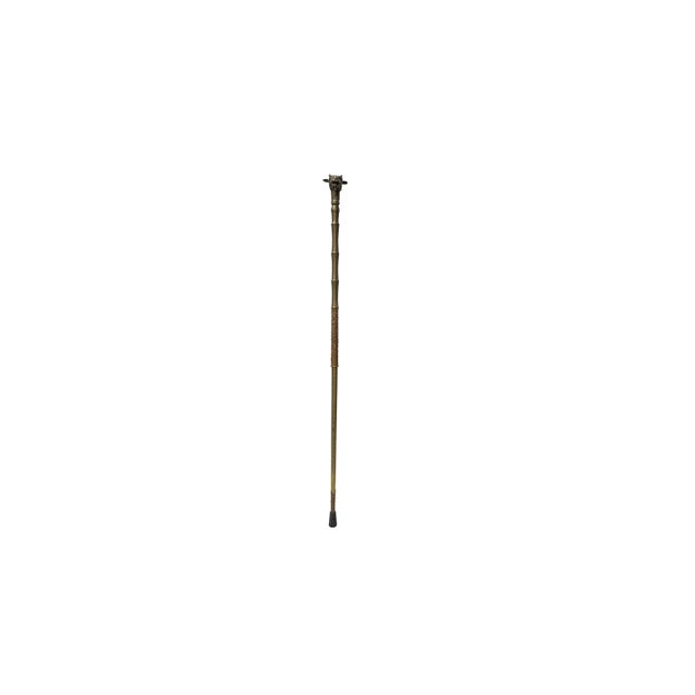 Metal Vintage Metal Goat Head Shape Handle Walking Stick For Sale - Image 7 of 9