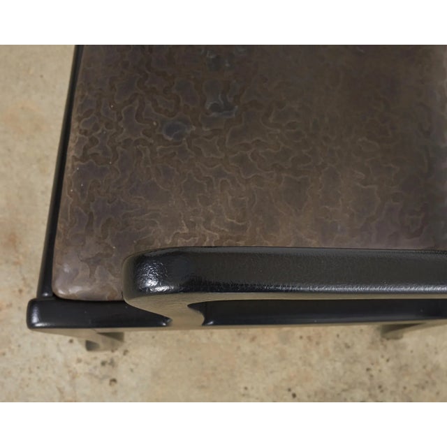 Wood Set of Four English Regency Style Armchairs With Rams Heads For Sale - Image 7 of 13