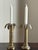 Hollywood Regency Vintage Palm Beach Regency-Style Brass Candle Holders -- A Pair For Sale - Image 3 of 14