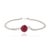 Gemstone Certified Minimalist 4.9 Ct Ruby Solitaire Bracelet in 925 Sterling Silver For Sale - Image 7 of 13