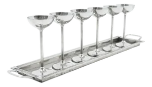 German Art Deco Liquor Set from Kaiser, 1930s, Set of 7