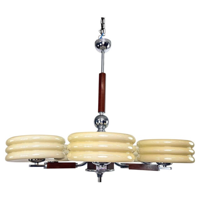 Large Art Deco Chandelier by Adolf Loos, 1930s For Sale - Image 11 of 11