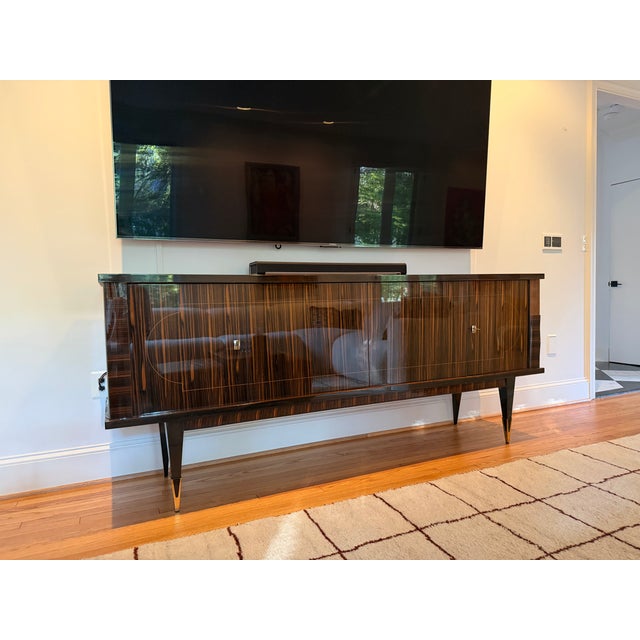 1940s French Art Deco Macassar Ebony Sideboard For Sale In Washington DC - Image 6 of 12