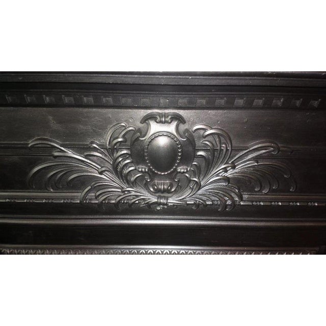 Victorian Cast Iron Fireplace Surround with Overmantel Mirror For Sale - Image 6 of 13