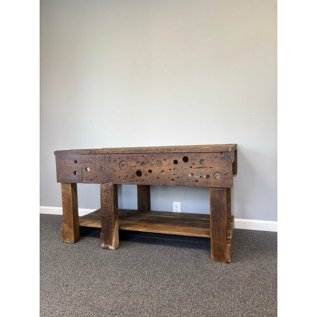 English Antique English Workbench For Sale - Image 3 of 11