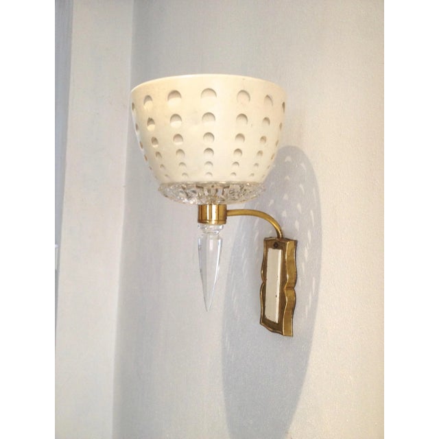 Metal Mid-Century Modern Wall Lamps, 1950s, Set of 2 For Sale - Image 7 of 7