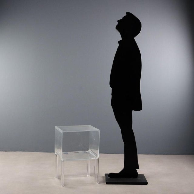 Furniture made of transparent plastic material. This piece is attributed to the mentioned designer/maker. It has no...