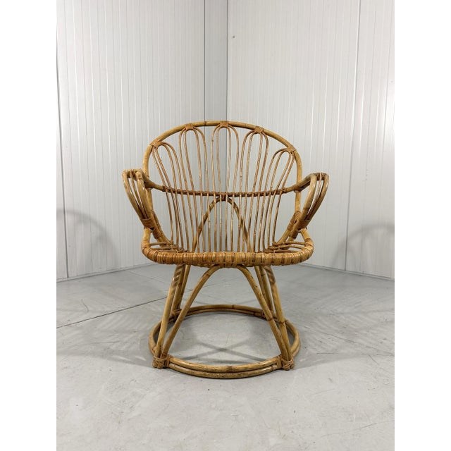 Rattan Chair by Rohé Noordwolde, Netherlands, 1960s For Sale - Image 12 of 14