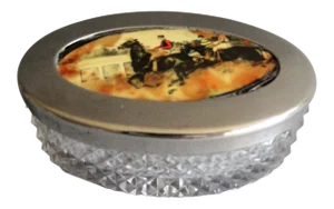 Vintage English Equestrian Trinket Box